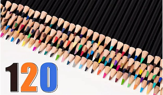 Barevné pastelky a skicák - sada 120ks